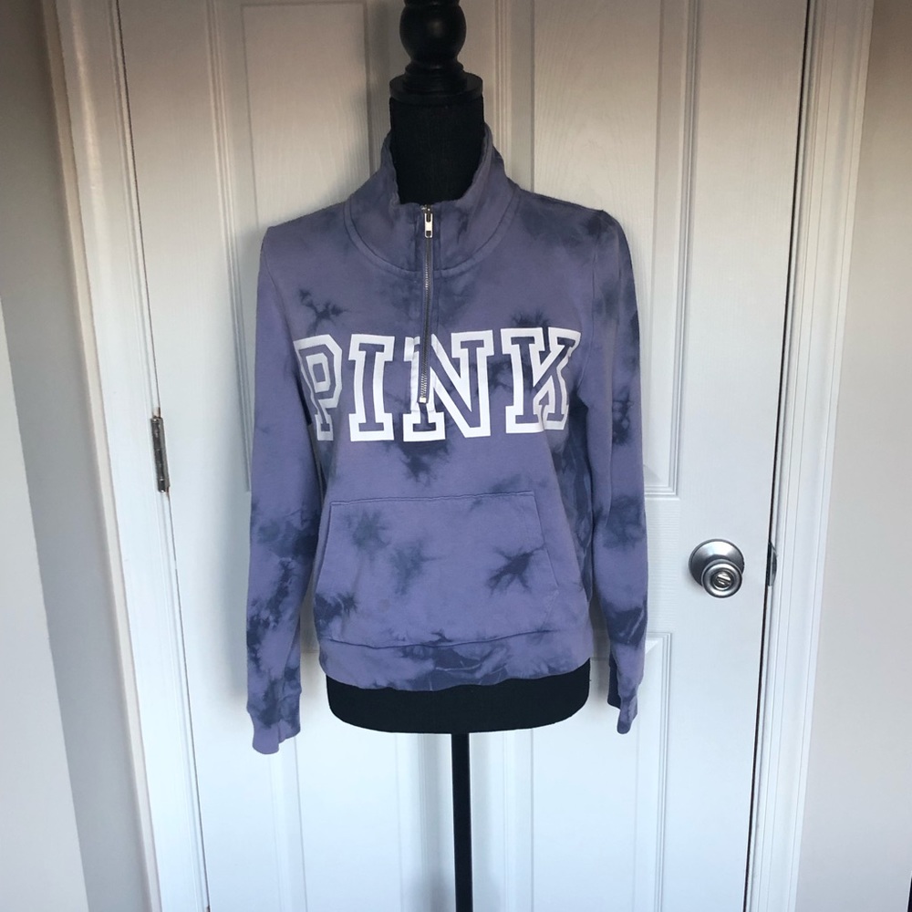 PINK quarter zip pullover